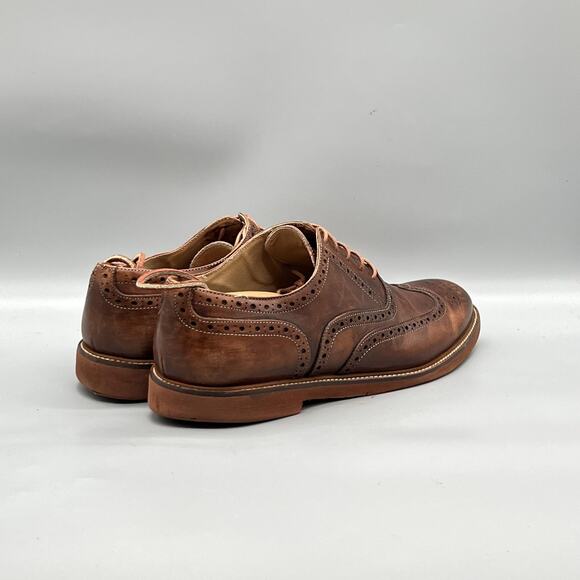 To Boot New York Shoes Mens 11 Brown Leather Wingtip Oxford Dress Brogue Lace Up